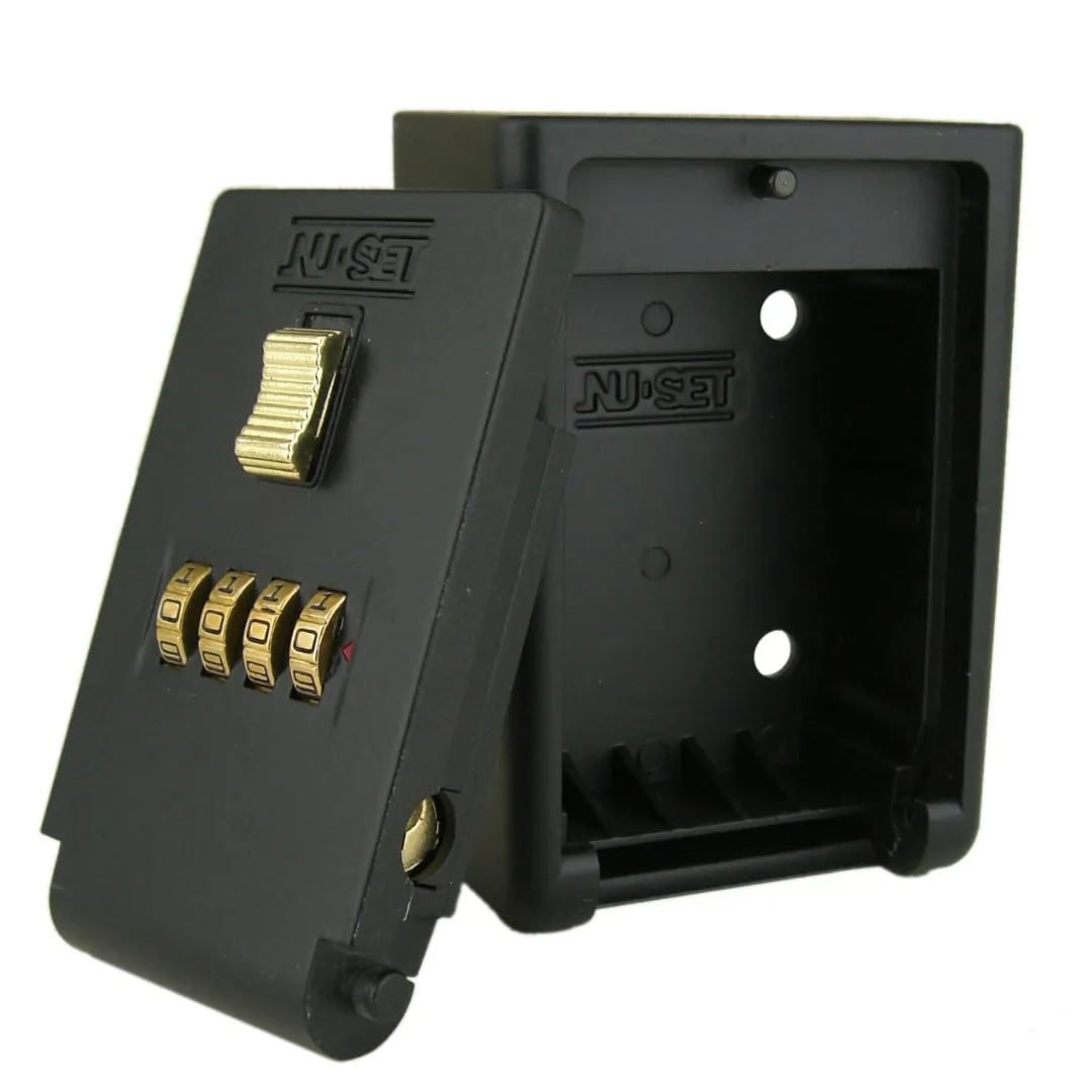 NUSET 4-NUMBER COMBINATION LOCKBOX, Wall Mount