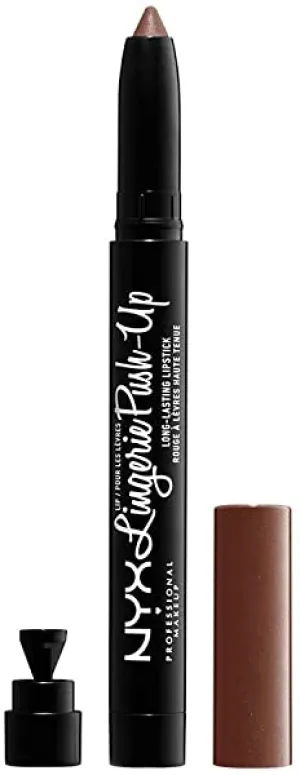 NYX PROFESSIONAL MAKEUP Lip Lingerie Push-Up Long Lasting Plumping Lipstick - Teddy (Warm Rich Brown)