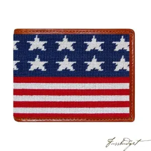 Old Glory Needlepoint Bi-Fold Wallet