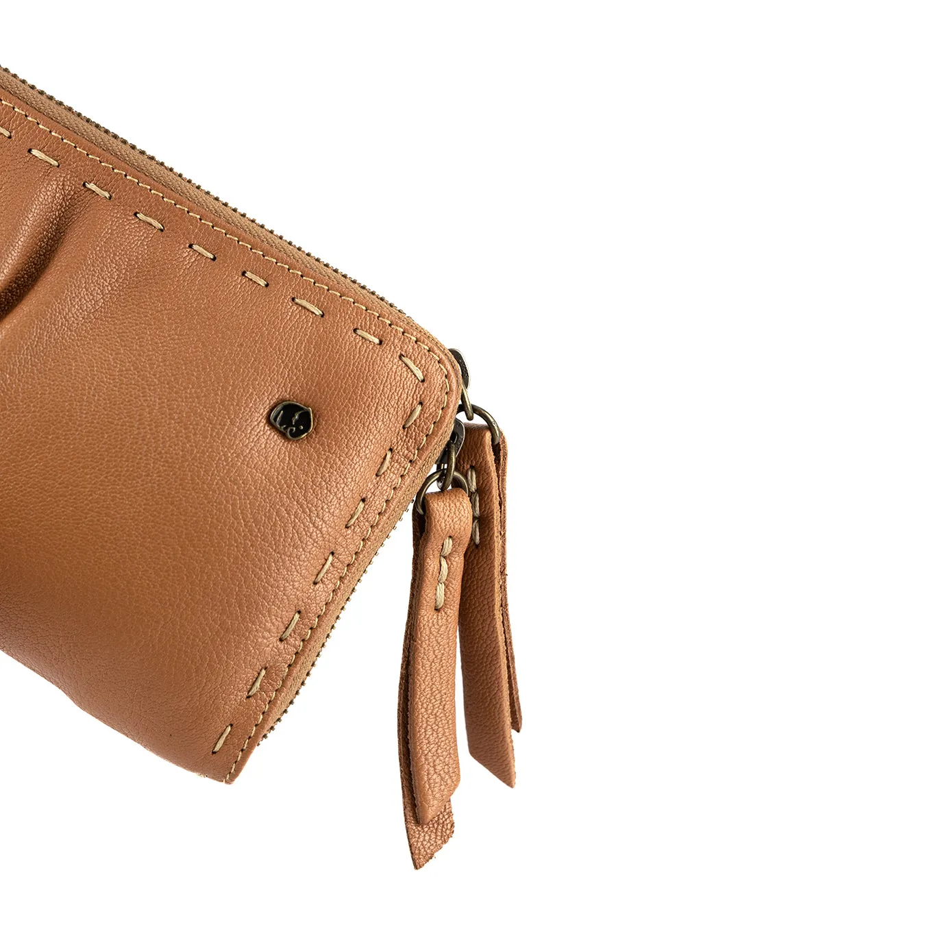Olwethu : Ladies Leather Clutch Purse in Oak Cayak