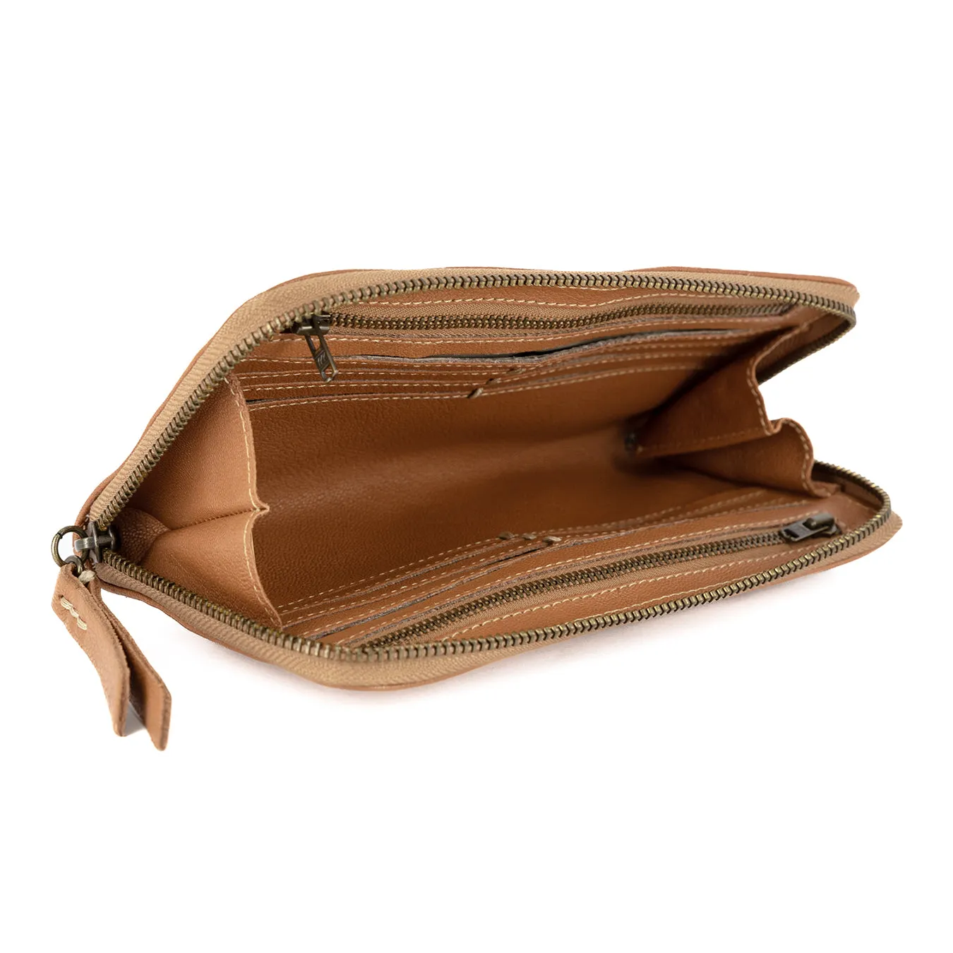 Olwethu : Ladies Leather Clutch Purse in Oak Cayak