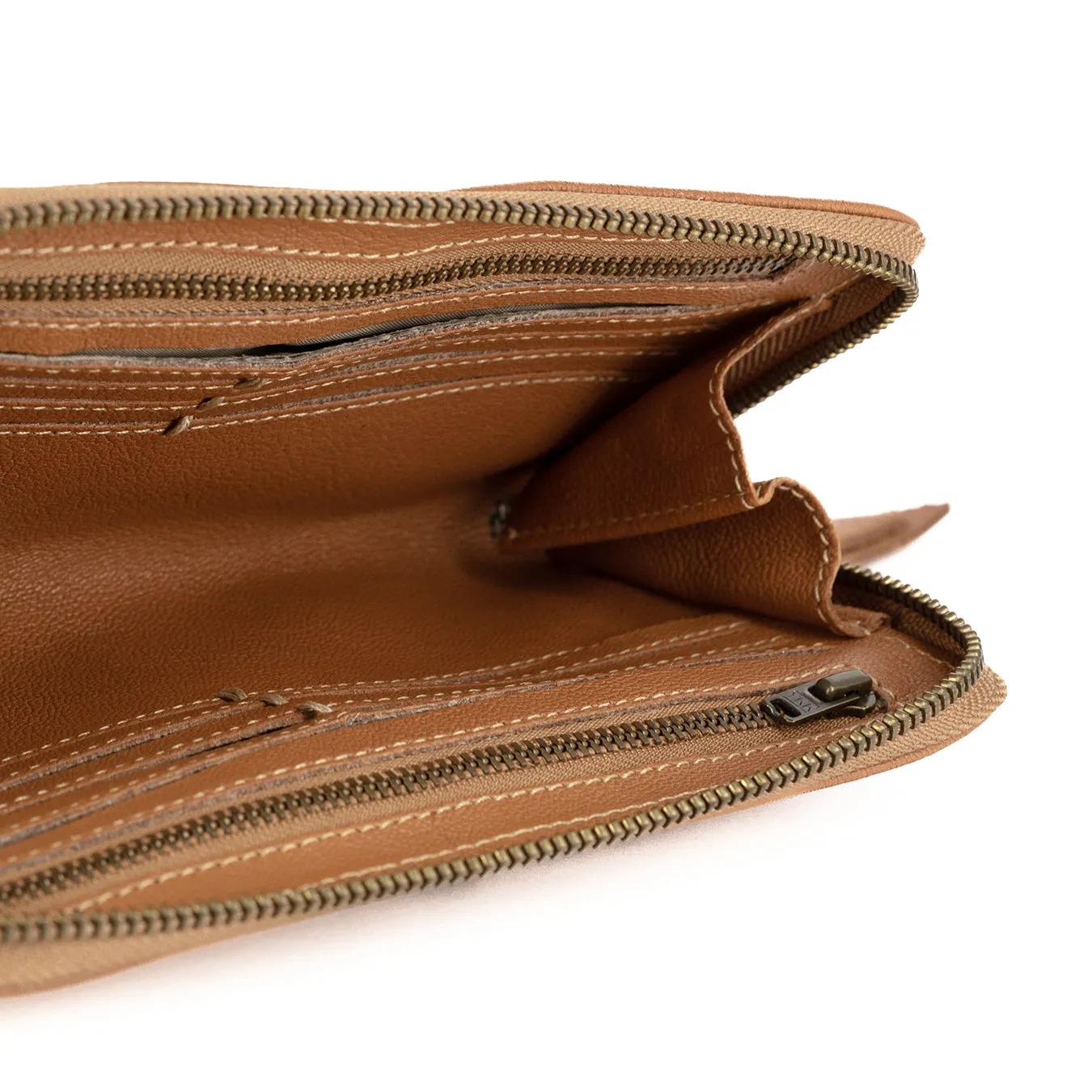 Olwethu : Ladies Leather Clutch Purse in Oak Cayak