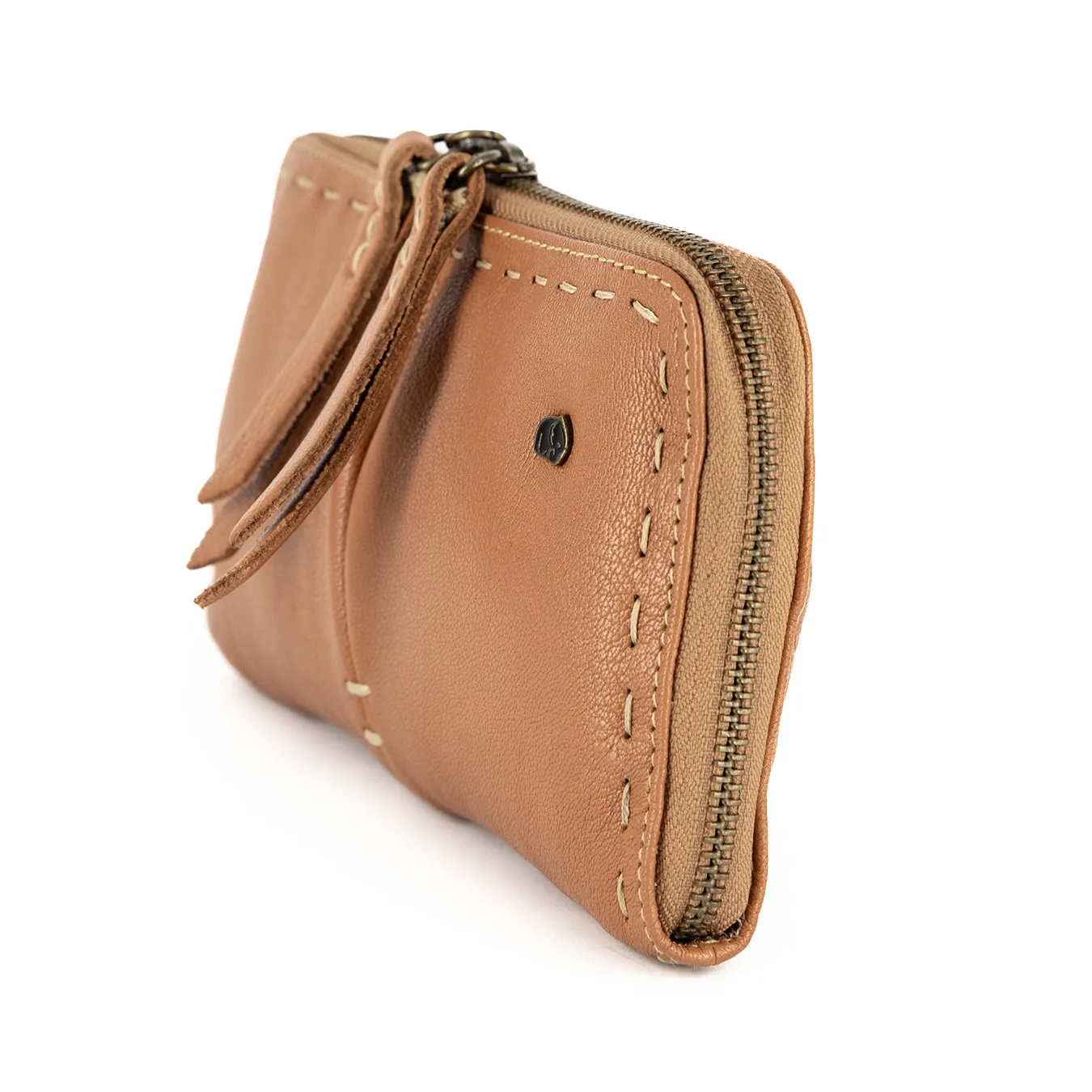 Olwethu : Ladies Leather Clutch Purse in Oak Cayak