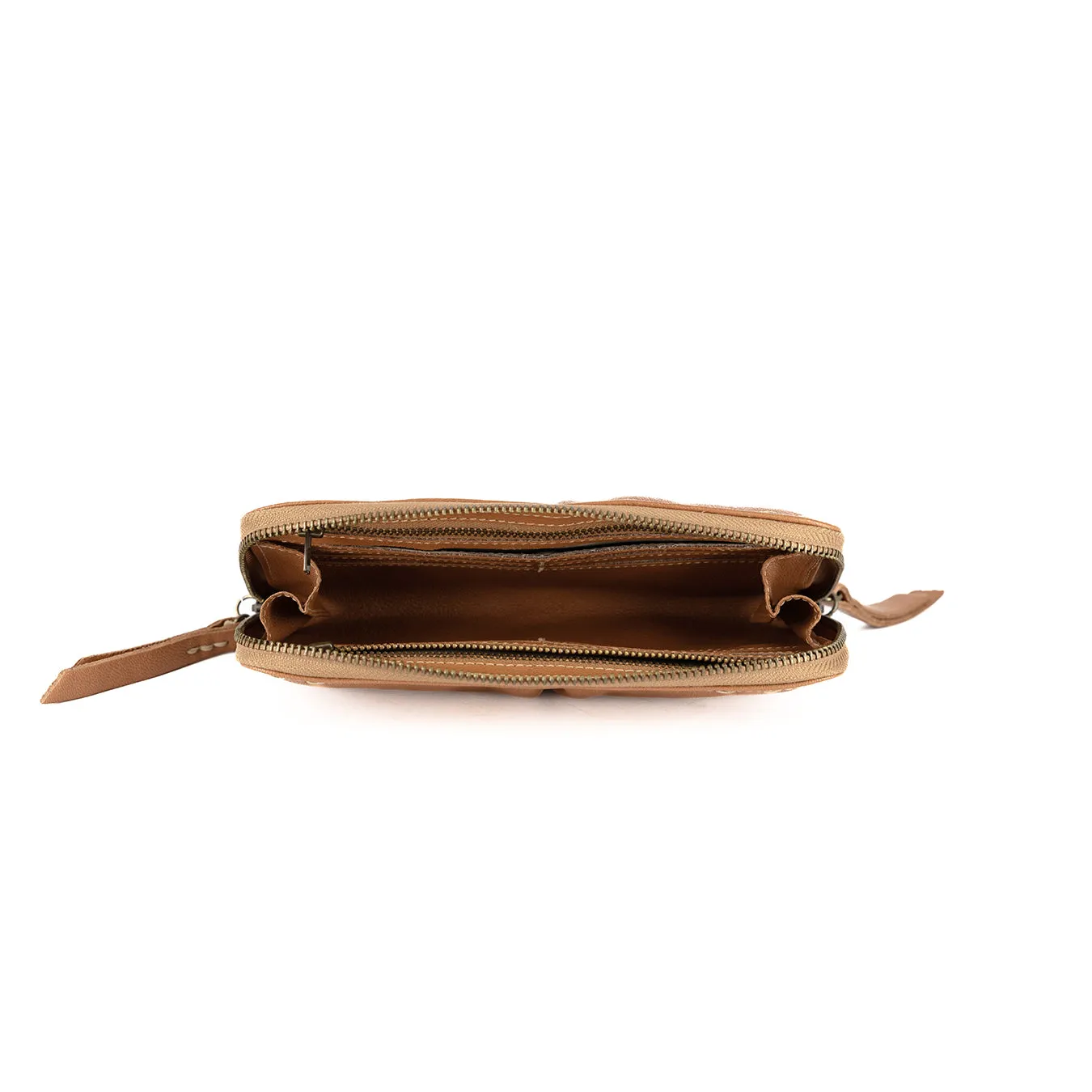 Olwethu : Ladies Leather Clutch Purse in Oak Cayak