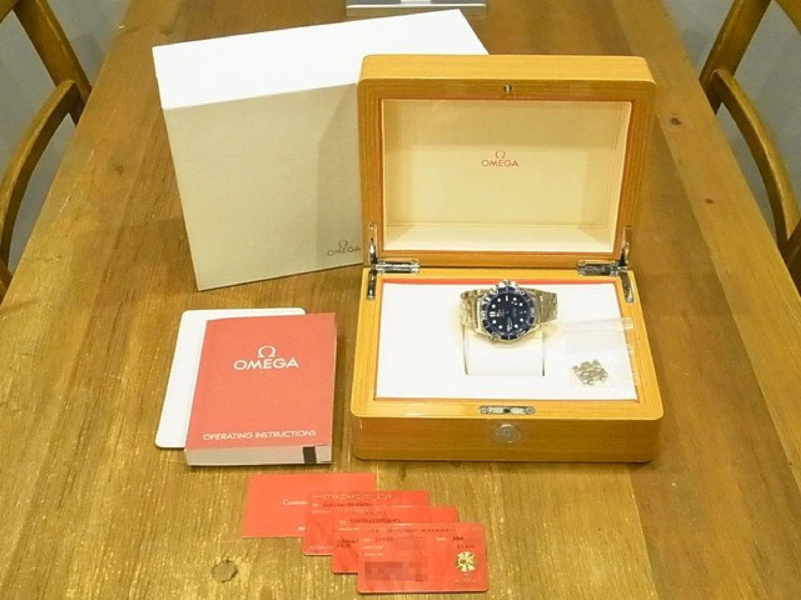 OMEGA SEA MASTER Divers300M Co-Axial Master Chrono meter 42 MM blue Dial Genuine goods Mens 184922826