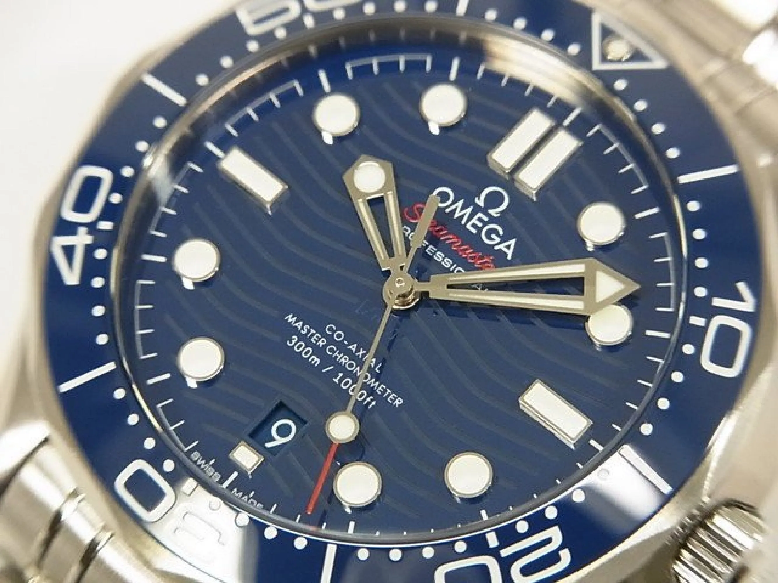 OMEGA SEA MASTER Divers300M Co-Axial Master Chrono meter 42 MM blue Dial Genuine goods Mens 184922826
