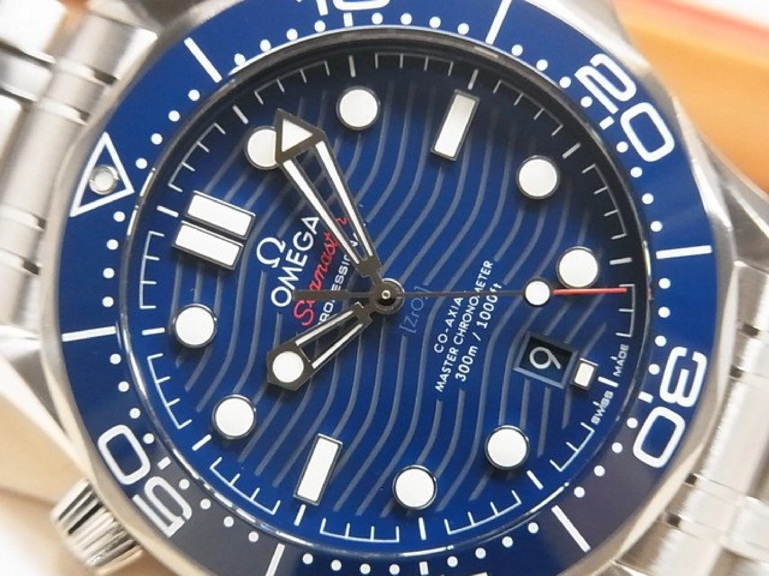 OMEGA SEA MASTER Divers300M Co-Axial Master Chrono meter 42 MM blue Dial Genuine goods Mens 184922826