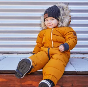 One Piece Baby Snowsuit Ocher