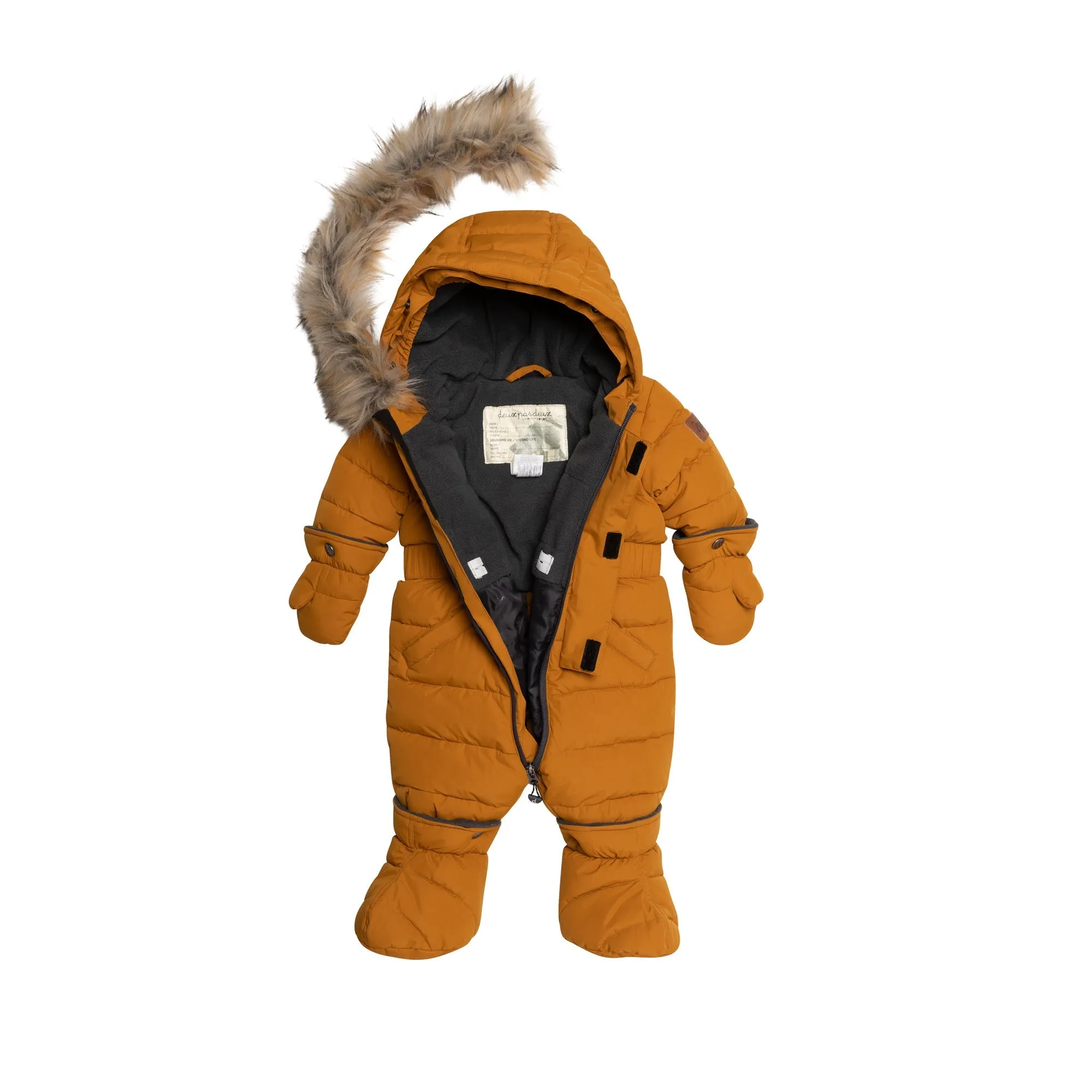 One Piece Baby Snowsuit Ocher