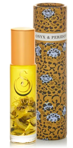 Onyx & Peridot Blend 1/4 oz Gemstone Perfume Oil Concentrate Roll-On by Sage