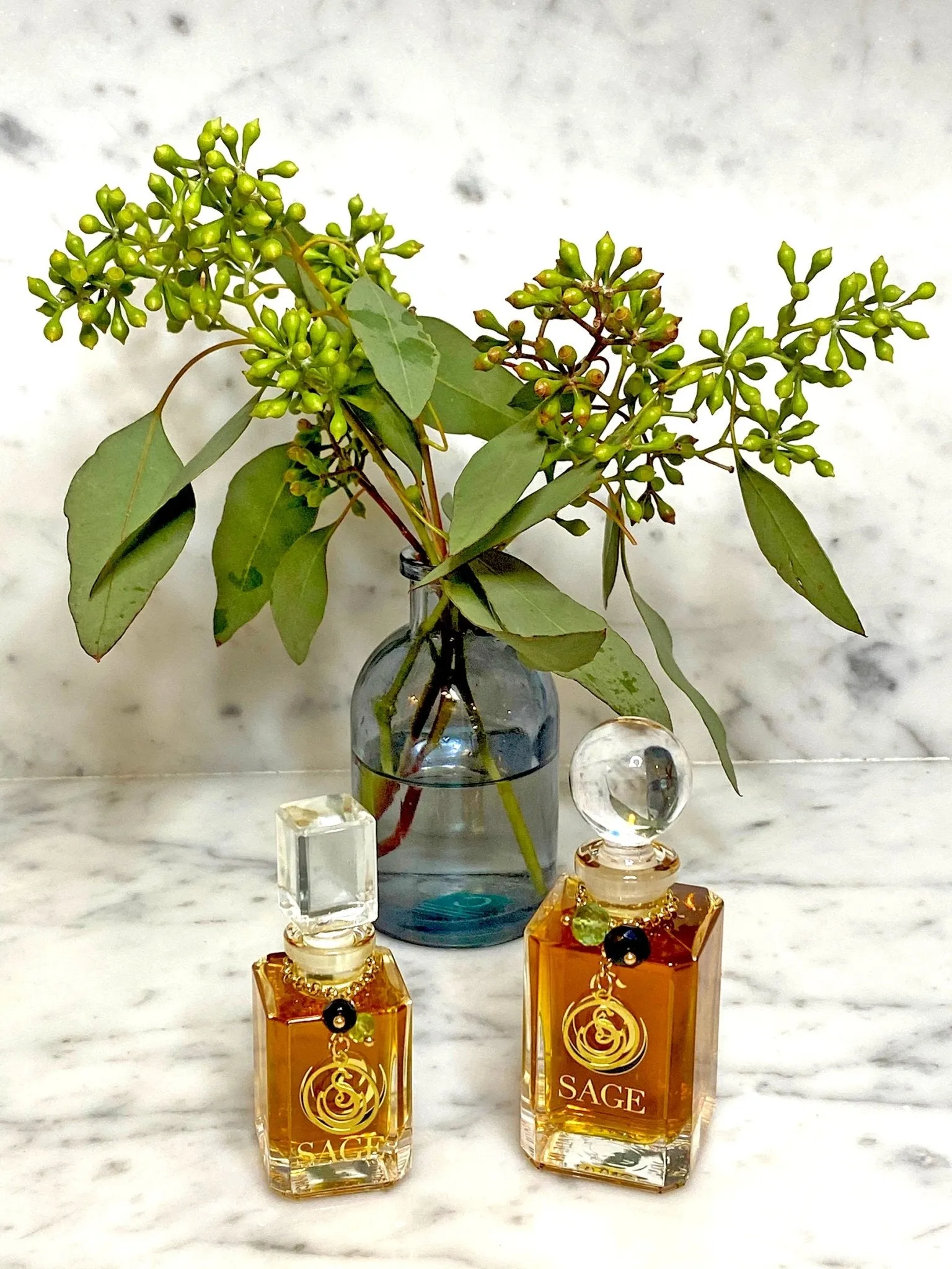 Onyx & Peridot Blend Vanity Bottle by Sage, Pure Perfume Oil Concentrate