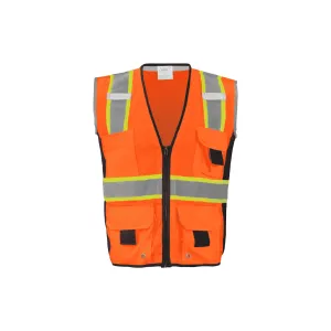 Orange Class 2 Safety Vest (11 Pockets)