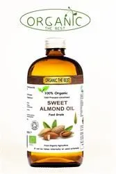 Organic The Best | Organic Sweet Almond Oil 240 ML Cold Pressed Unrefined Certified | 240ml