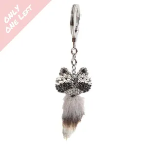 Out West Pave Raccoon Keychain