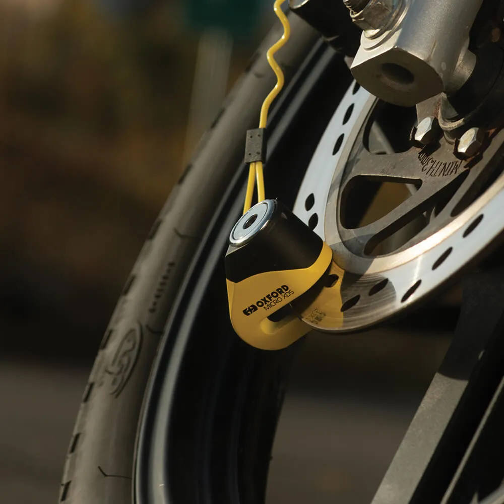 Oxford Micro XD5 Disc Lock Yellow / Black