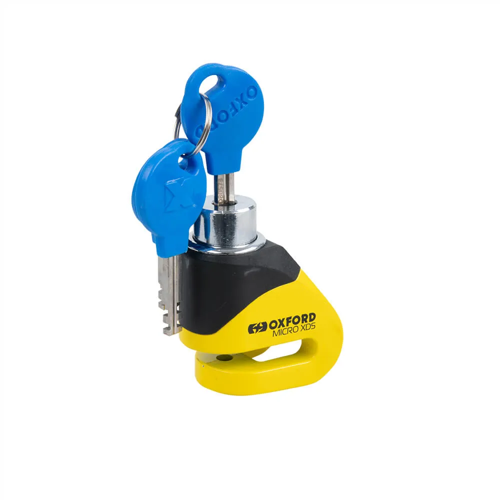 Oxford Micro XD5 Disc Lock Yellow / Black