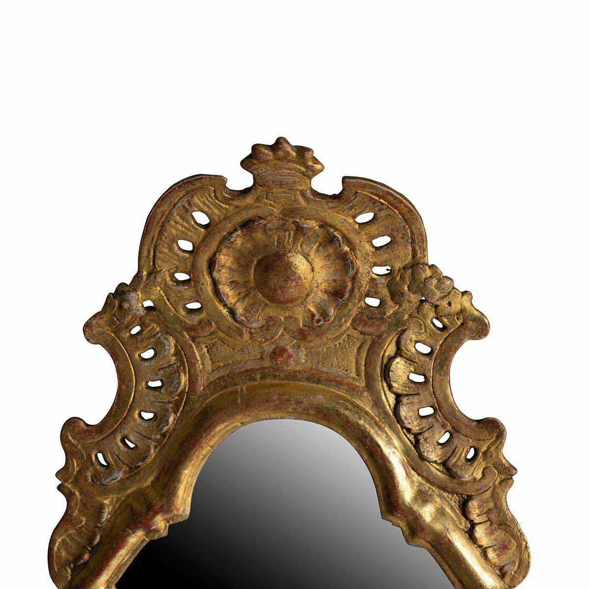 Pair of Baroque Swedish Mirrored Wall Sconces with Candle Holders