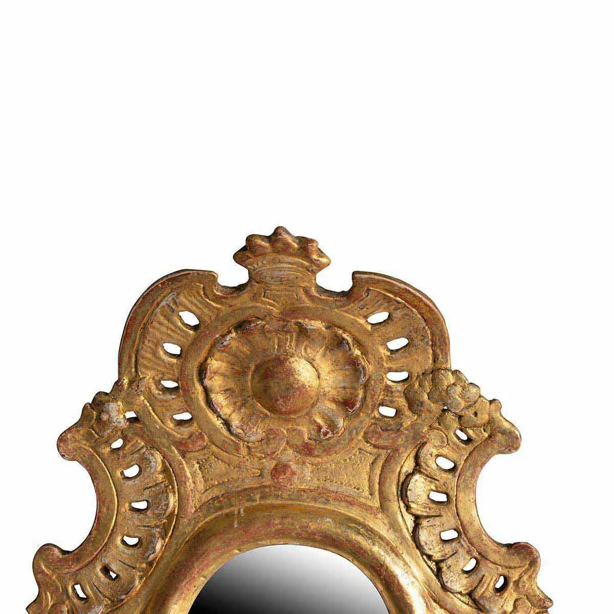 Pair of Baroque Swedish Mirrored Wall Sconces with Candle Holders