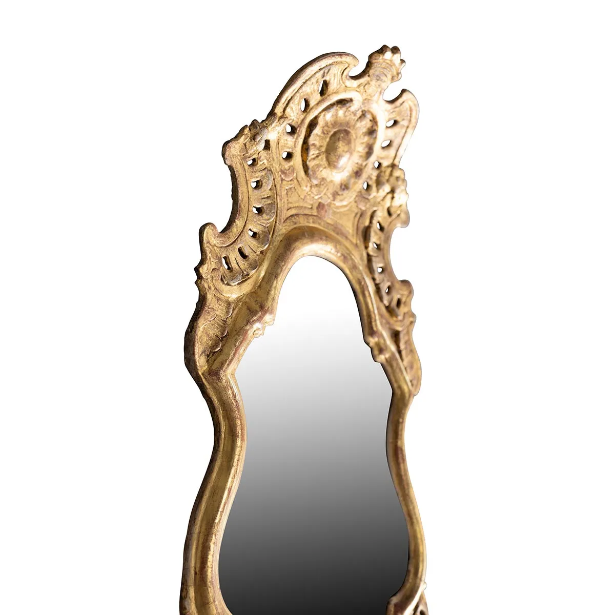 Pair of Baroque Swedish Mirrored Wall Sconces with Candle Holders