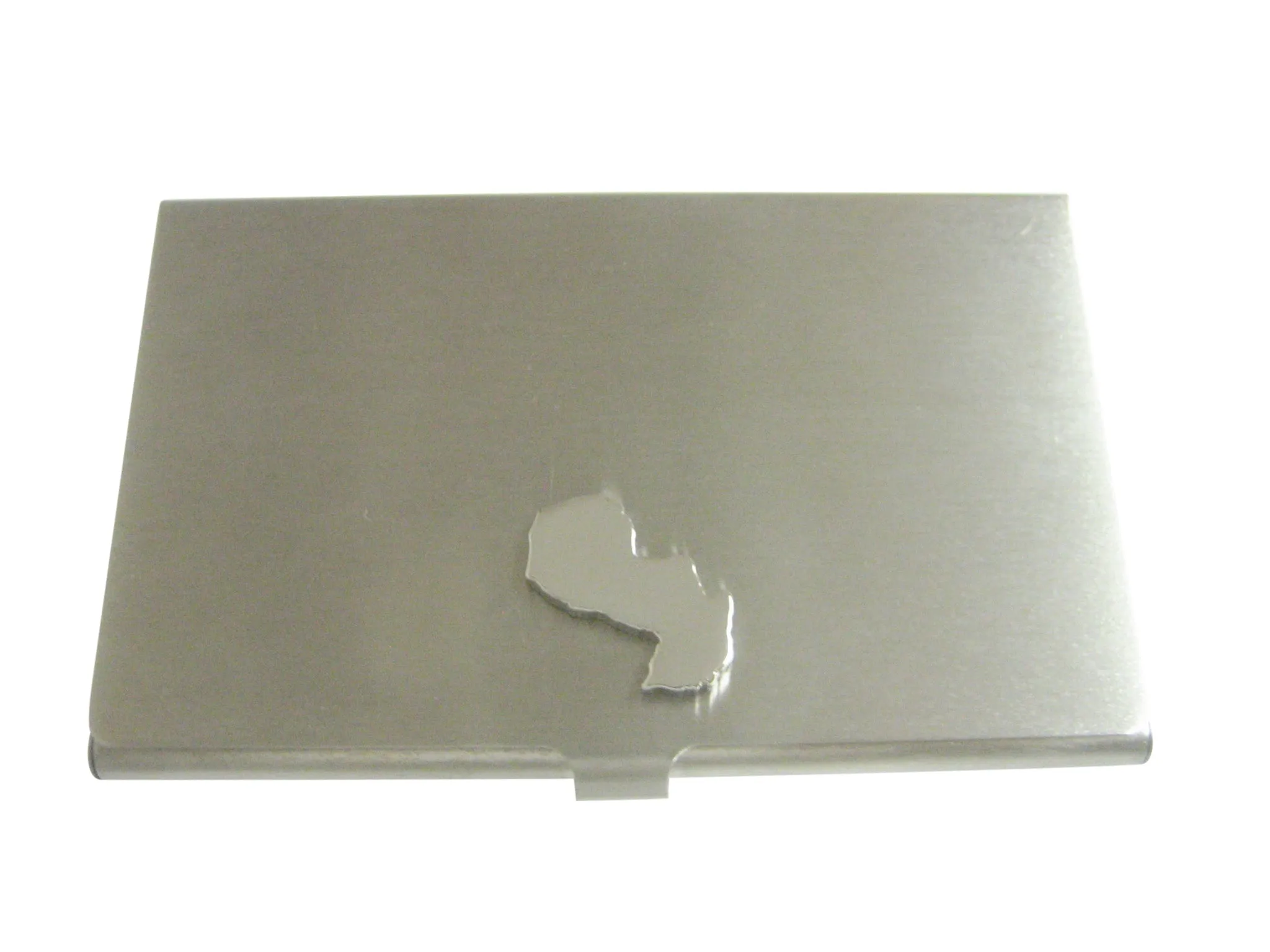 Paraguay Map Shape Pendant Business Card Holder