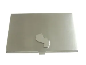 Paraguay Map Shape Pendant Business Card Holder
