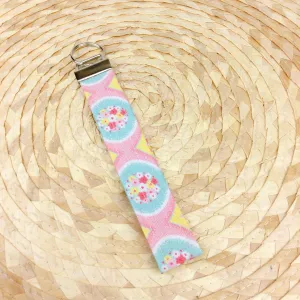 Pastel Floral Key Fob.