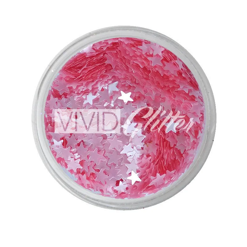 Pastel Pink Stars Glitter