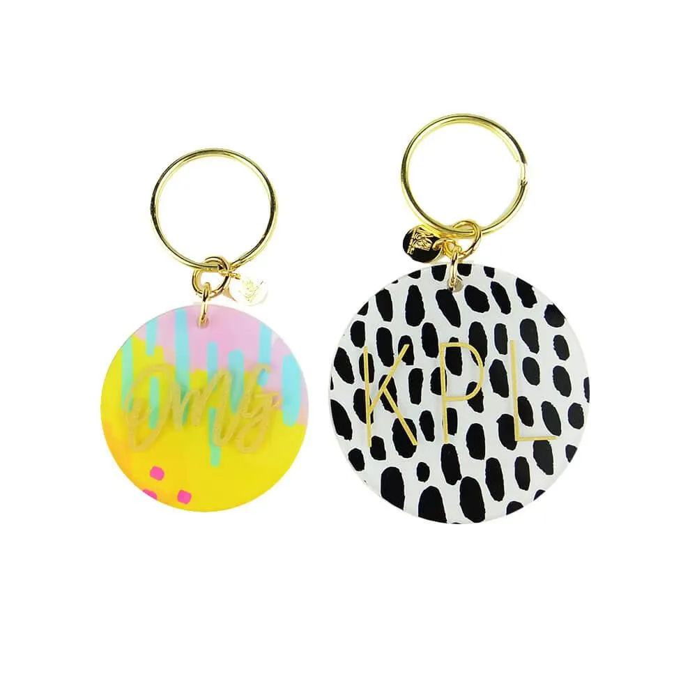 Patterned Script Keychain (WS)