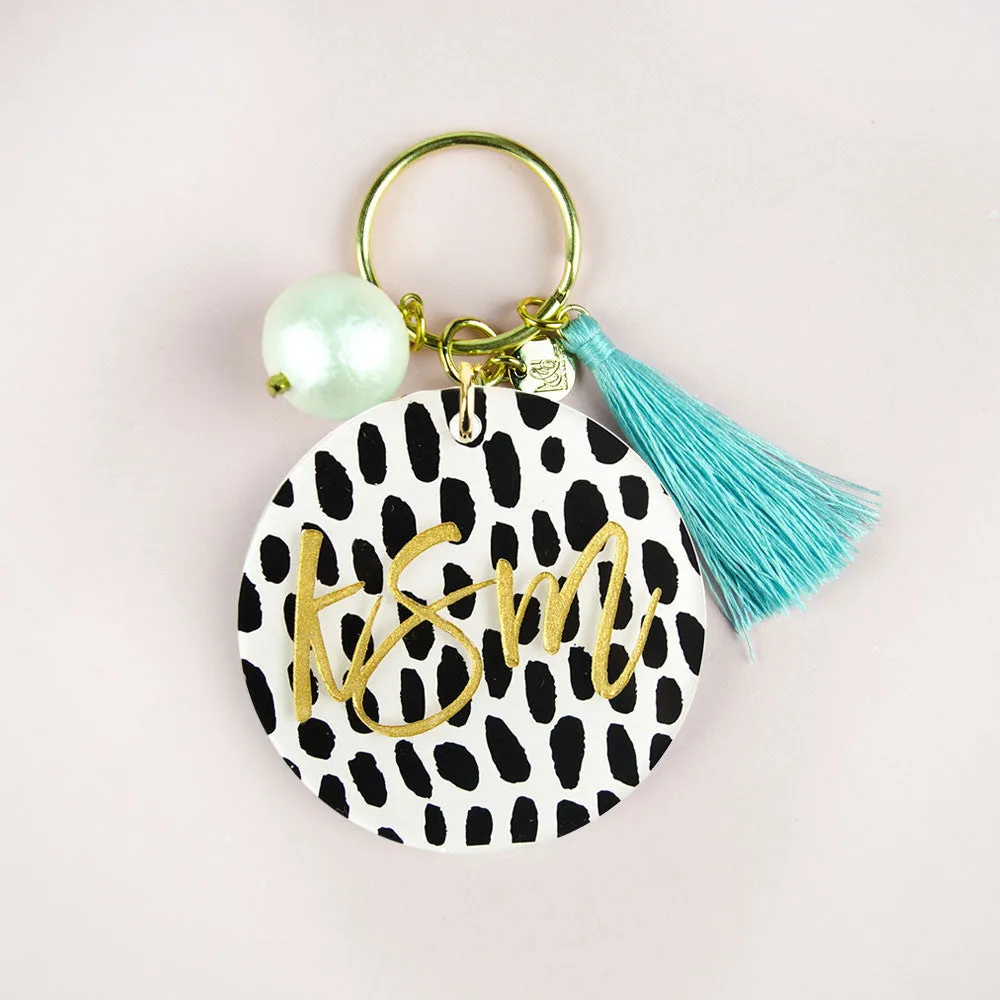 Patterned Script Keychain (WS)