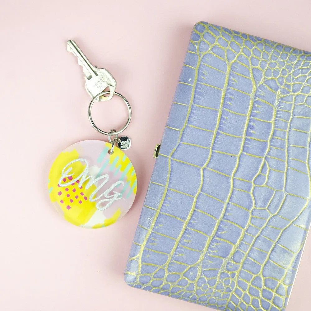Patterned Script Keychain (WS)
