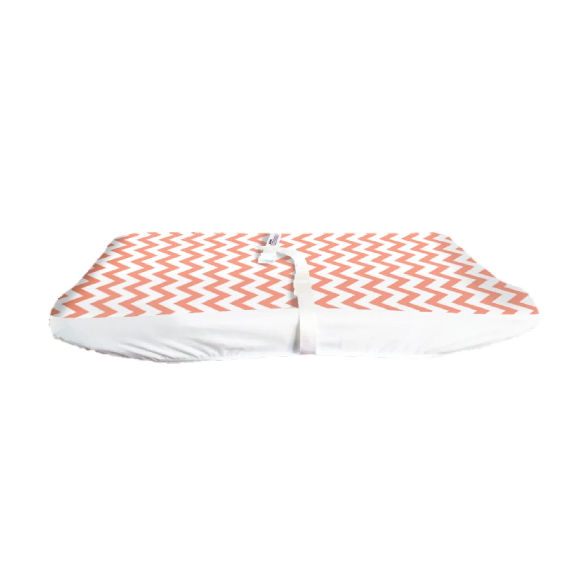 Peach Chevron Changing Pad Cover