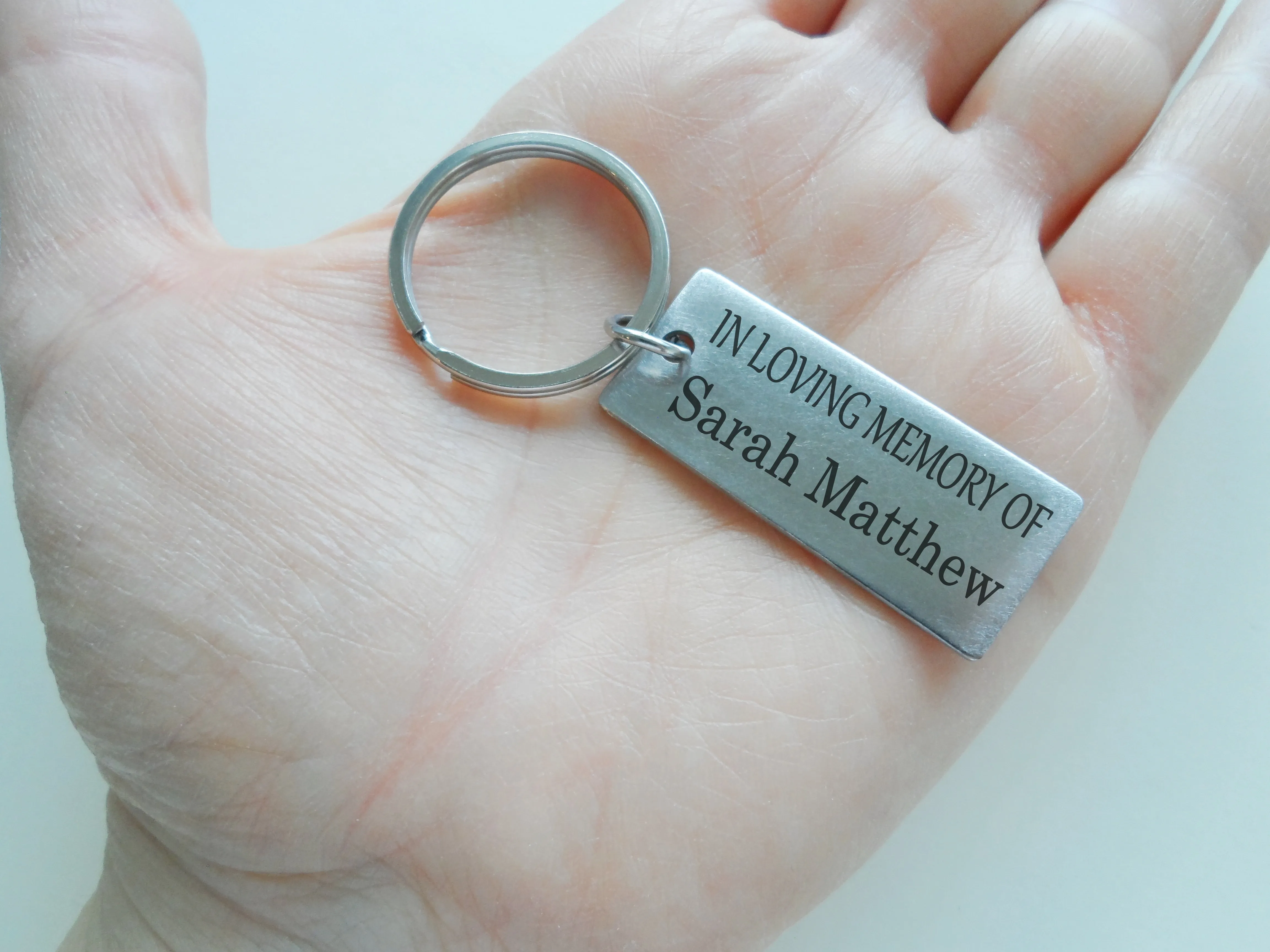 Personalized Custom Engraved Memorial Keychain, Family Loss Keychain Gift, Remembrance Keychain, Memorial Gift, Stainless Steel Keychain