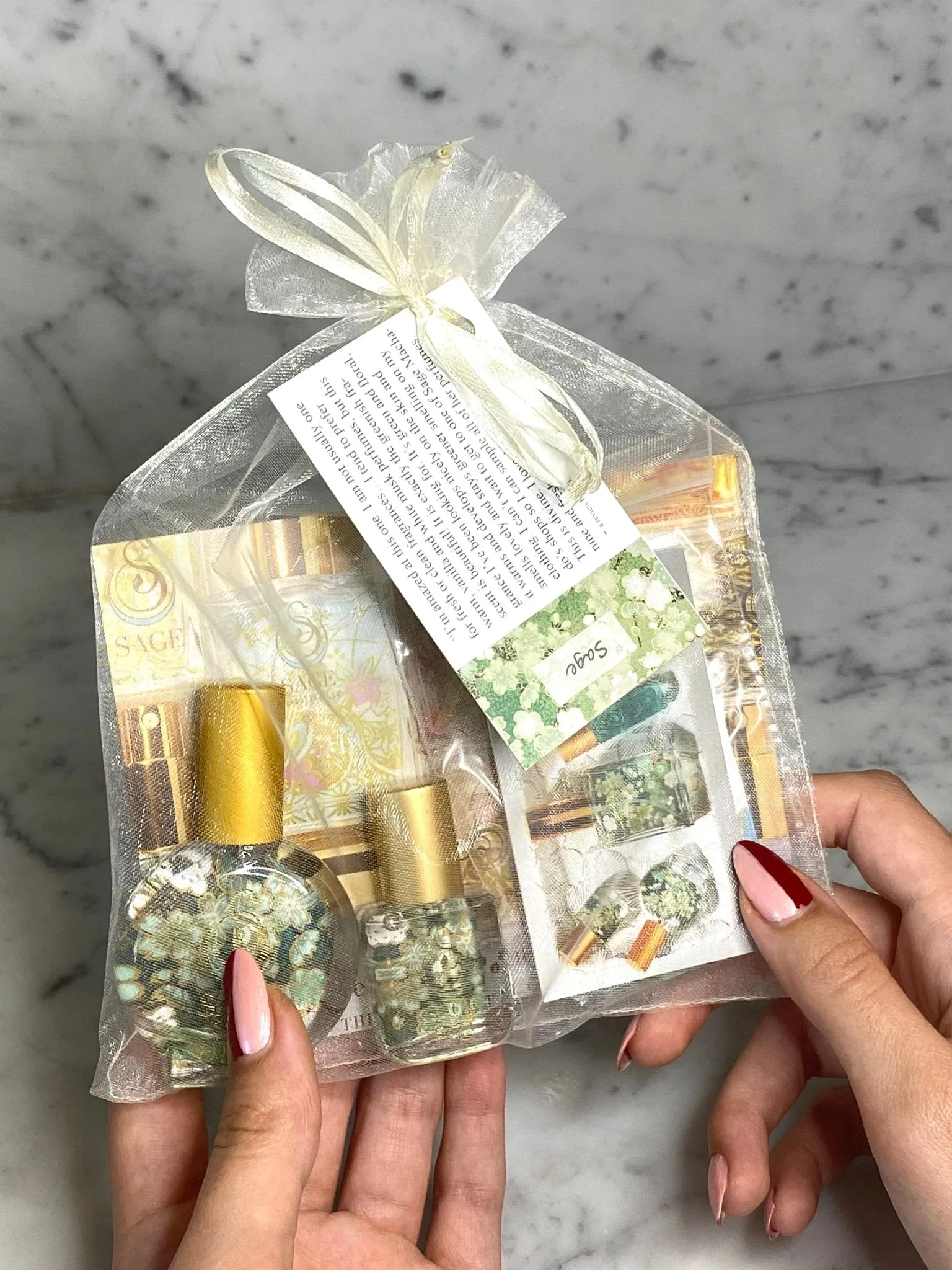 PETITE DUO ~ ONYX Organic Perfume Oil Extract Roll-On and Organic Eau de Toilette Mini Gift Set by Sage