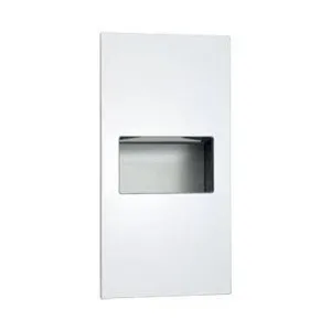 Piatto Recessed Paper Towel Dispenser and Waste Receptacle, White Phenolic Door, 14-1/4" x 28 x 4-9/16"" ASI 64623-00