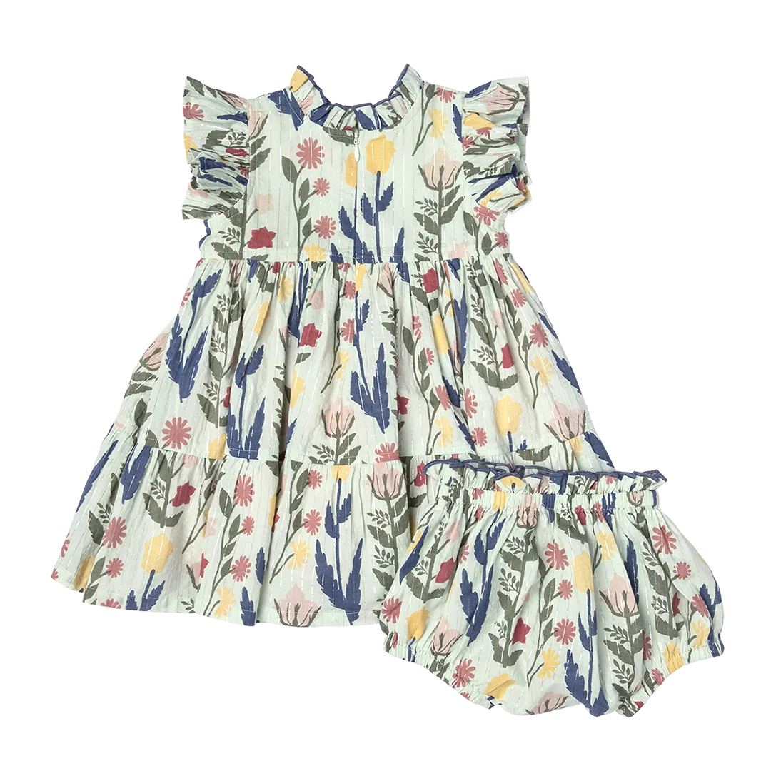 Pink Chicken Baby Girls Jennifer Dress Set - Paper Floral