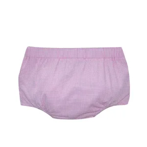 PINK MICRO GINGHAM LANDON DIAPER COVER
