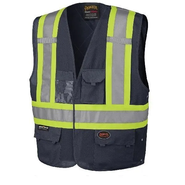 Pioneer 134N Hi-Viz Safety Vest - Navy Blue