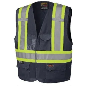 Pioneer 134N Hi-Viz Safety Vest - Navy Blue