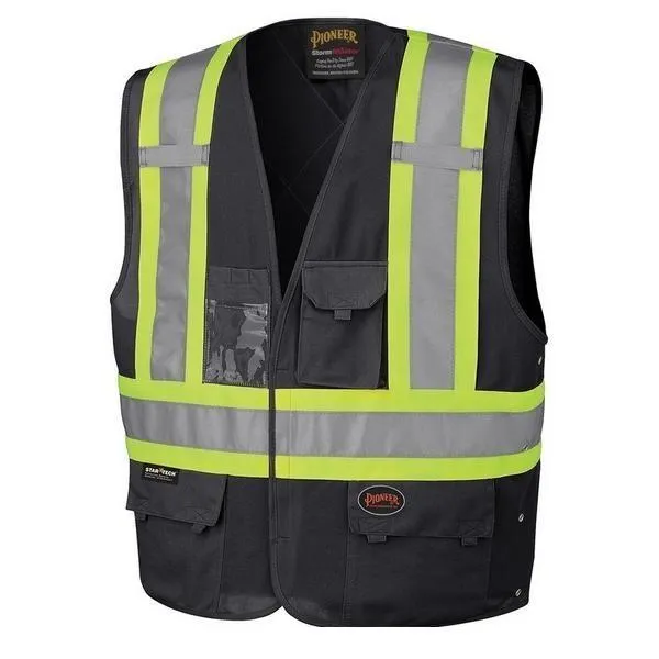 Pioneer 135 Hi-Viz Safety Vest - Black