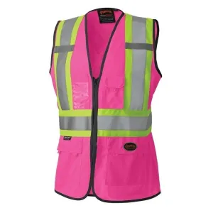 Pioneer 139PK Hi-Viz Women'S Safety Vest - Pink