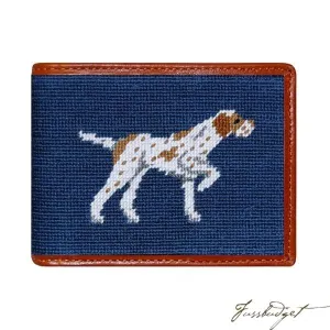 Pointer Needlepoint Bi-Fold Wallet