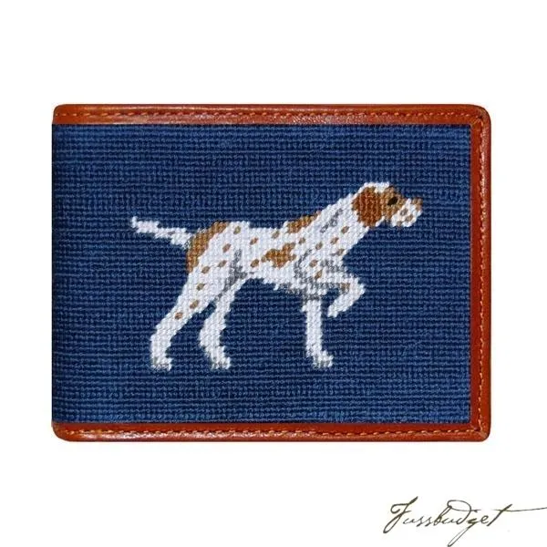 Pointer Needlepoint Bi-Fold Wallet