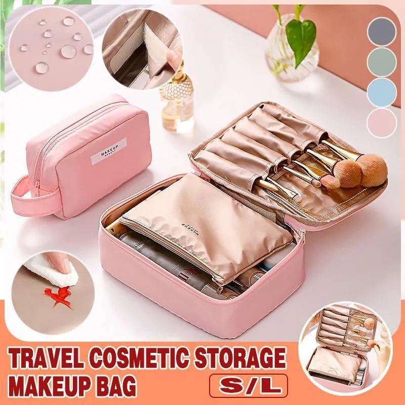 Portable Cosmetic Storage Bag 1PC 4Colours 2Sizesr