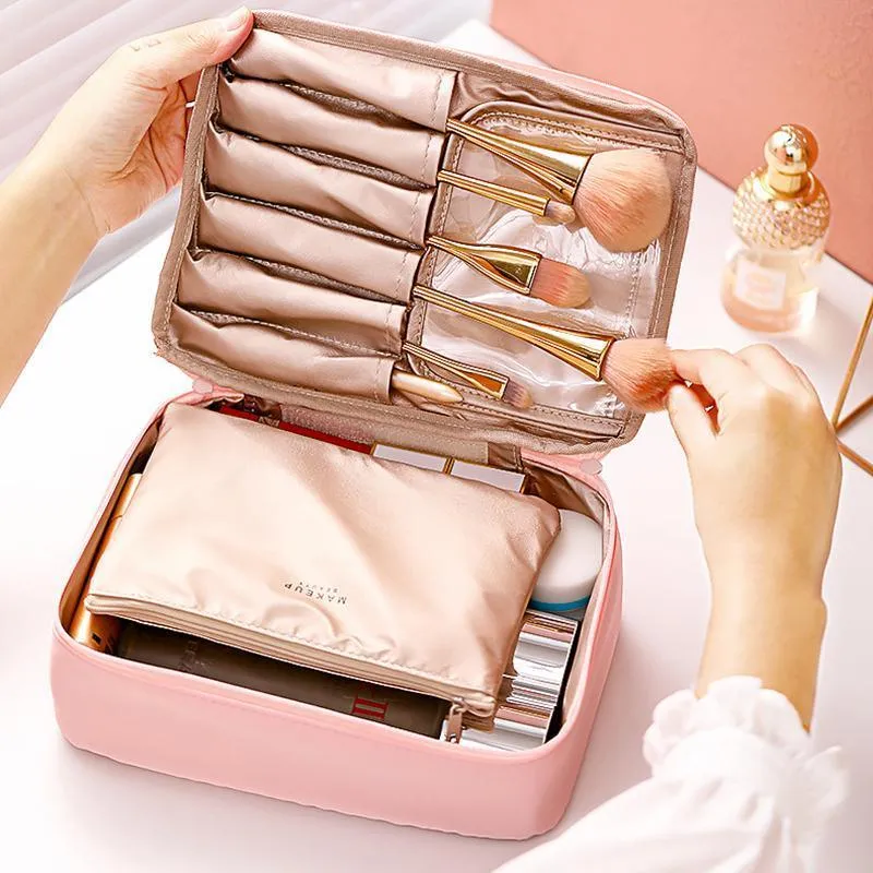 Portable Cosmetic Storage Bag 1PC 4Colours 2Sizesr