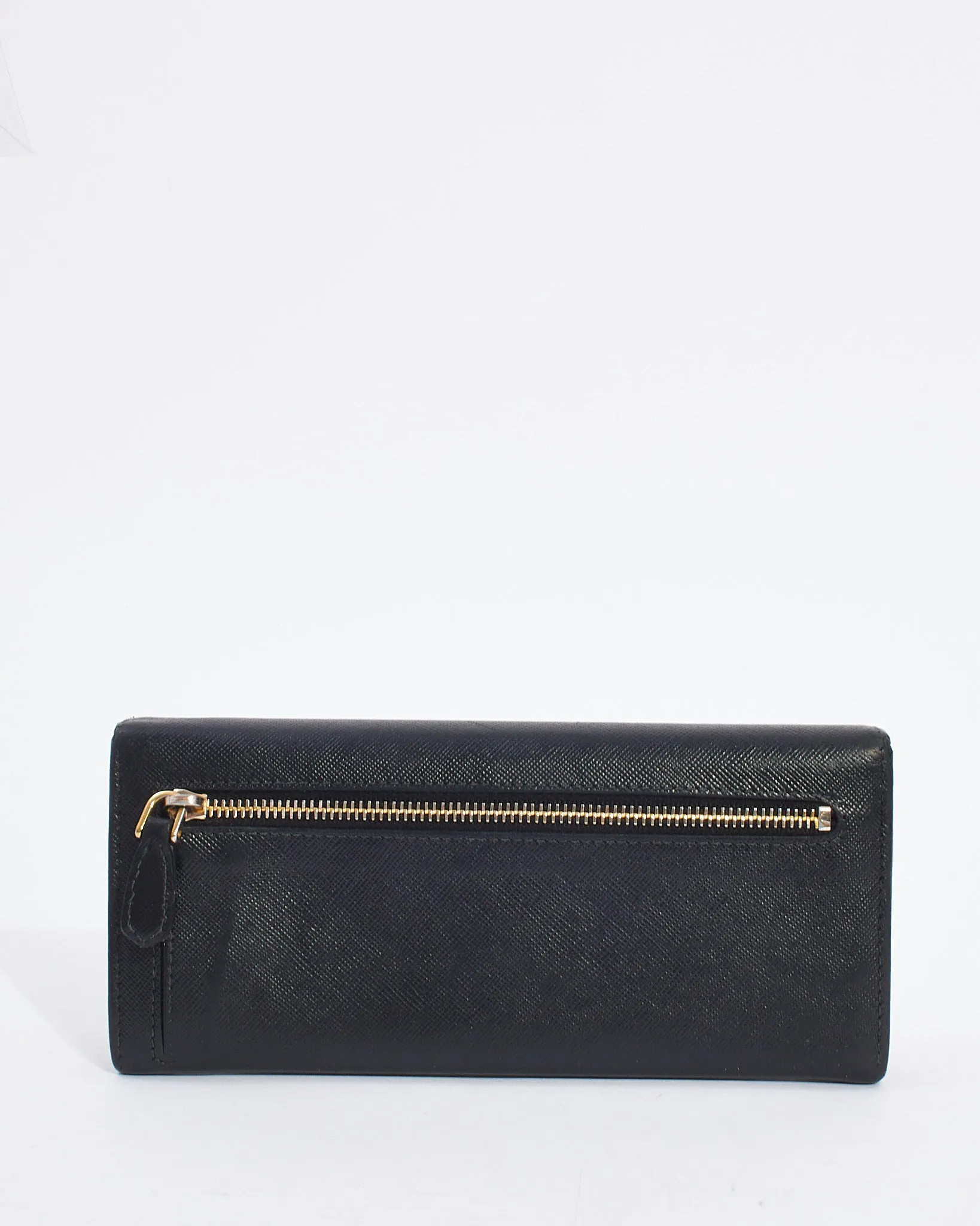 Prada Black Saffiano Leather Large Wallet