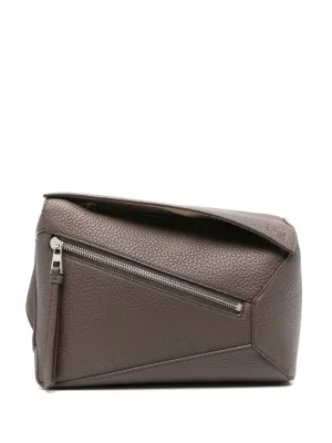 Puzzle edge small leather bumbag