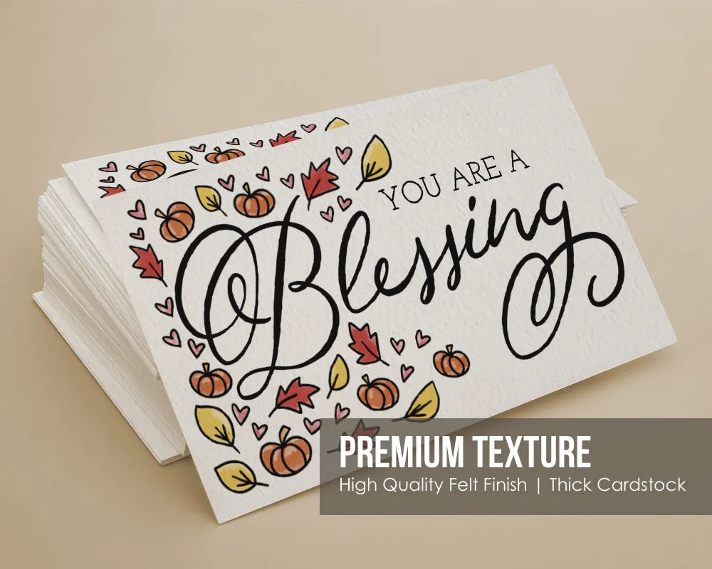 "You are a Blessing" Flat Table Place Cards - 48 Mini Notes