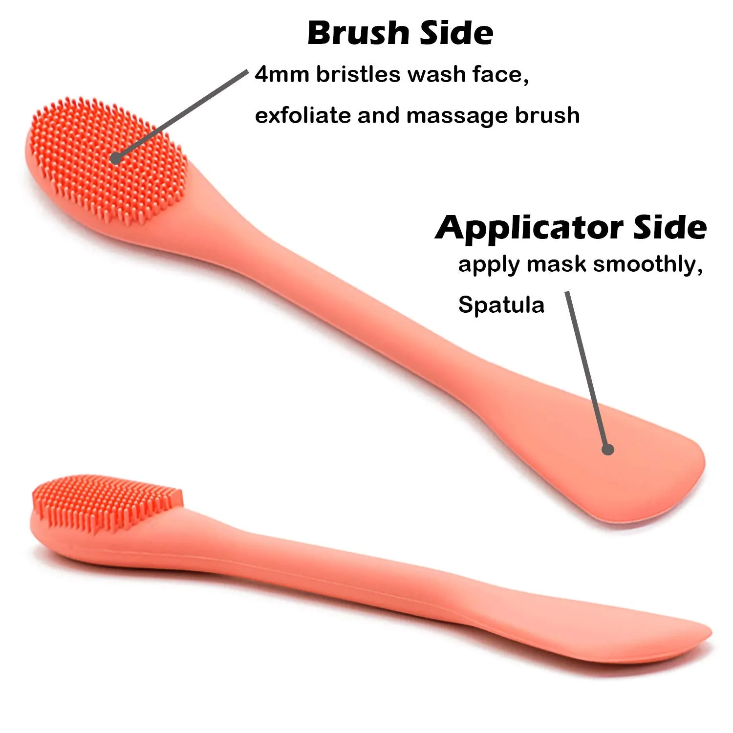 RamPula Silicone Face Mask Brush, Face Scrubber for Gentle Exfoliating & Hairless Moisturizers Applicator Tools for Apply Mud, Clay, Charcoal Mixed Mask, Cream, Lotion
