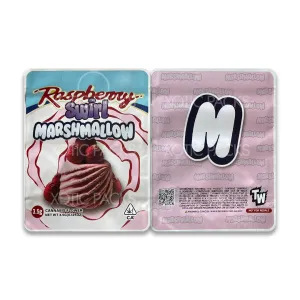 Raspberry Swirl Marshmallow (Soft Sticker) Mylar Bag 3.5 Grams