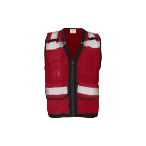 Red Snap Front and Side Closure Vest